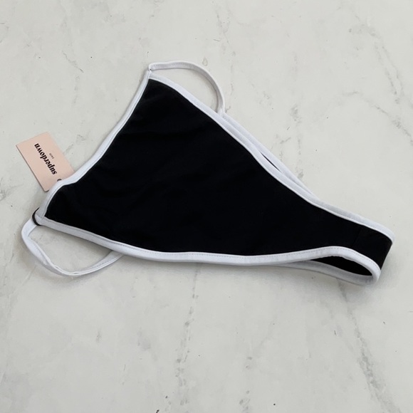 Superdown Gianna Bikini Bottom in Black and White, Size: M - Picture 7 of 7